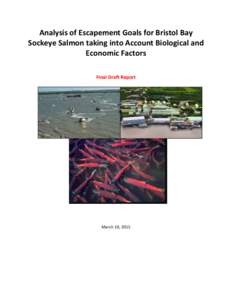 Analysis of Escapement Goals for Bristol Bay  Sockeye Salmon taking into Account Biological and  Economic Factors    Final Draft Report   