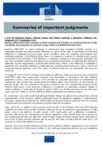 Summary of the judgment in case C[removed]
[removed]Summary of the judgment in case C[removed]