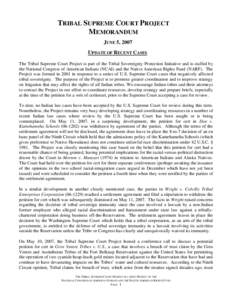 Tribal sovereignty in the United States / Indian Reorganization Act / United States v. Lara / Native American Rights Fund / Bryan v. Itasca County / Supreme Court of the United States / Narragansett people / Montana v. United States / Duro v. Reina / Law / Case law / Sovereignty