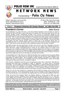 Biology / Post-polio syndrome / Negative pressure ventilator / Rotary International / Vaccination / Post-Polio Health International / Gini Laurie / Poliomyelitis / Medicine / Health