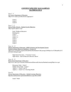 Standardized tests / Standards-based education / STAR / Grade / ACT / No Child Left Behind Act / Outcome-based education / Education / Evaluation / Education reform