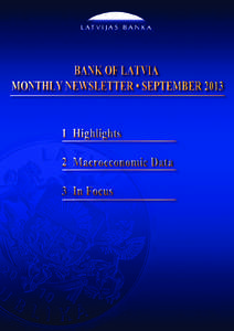 Bank of Latvia Monthly Newsletter September 2013