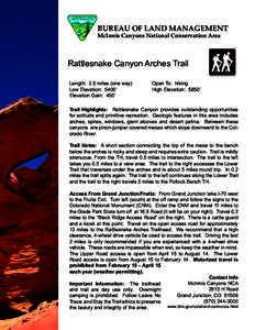 Black Ridge Canyons Wilderness / Fruita /  Colorado / McInnis Canyons National Conservation Area / Rattlesnake Canyon / Hermit Trail / Long-distance trails in the United States / Protected areas of the United States / Geography of Colorado / Geography of the United States