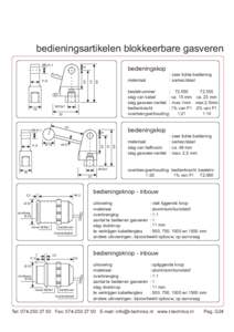 bedieningsartikelen blokkeerbare gasveren  49 materiaal