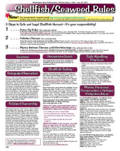 Washington Sport Fishing Rules: Effective May 1, [removed]June 30, 2015  Shellfish/Seaweed Rules New: