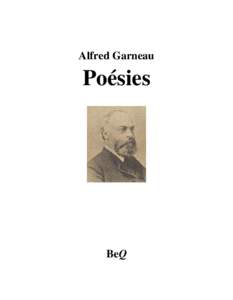 Alfred Garneau  Poésies