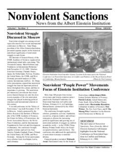 Nonviolent Sanctions  News from the Albert Einstein Institution Winter[removed]Volume I Number 3