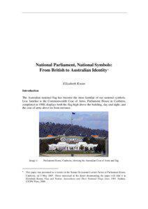 Papers on Parliament - National Parliament, National Symbols: Lectures in the Senate Occasional Lecture Series[removed]