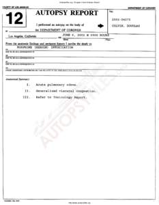 Autopsyfiles.org - Dee Dee Ramones Autopsy Report