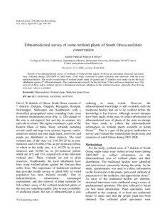 Indian Journal of Traditional Knowledge Vol. 10(2), April 2011, pp[removed]