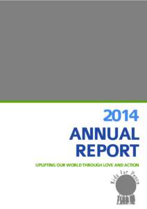 [removed]ANNUAL REPORT Uplifting our world through love and action