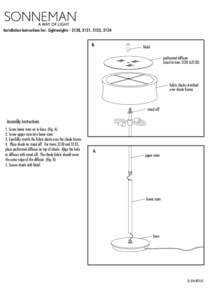 Installation Instructions for: Lightweights[removed], 3131, 3133, 3134 B. finial perforated diffuser (used in item 3130 &3133)