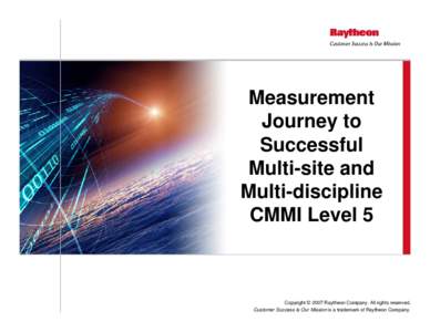 Measurement Journey to Successful Multi-site and Multi-discipline CMMI Level 5