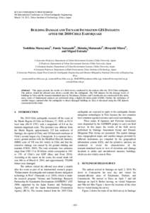 8CUEE CONFERENCE PROCEEDINGS 8th International Conference on Urban Earthquake Engineering March 7-8, 2011, Tokyo Institute of Technology, Tokyo, Japan BUILDING DAMAGE AND TSUNAMI INUNDATION GIS DATASETS AFTER THE 2010 CH