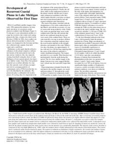 Development of Recurrent Coastal Plume in Lake Michigan Observed for First Time