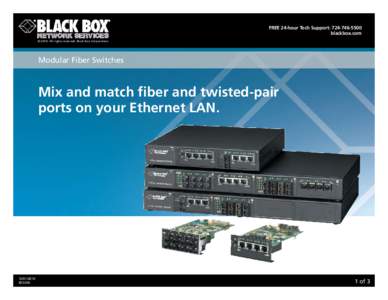 FrEE 24-hour tech support: [removed]blackbox.com © 2010. All rights reserved. Black Box Corporation. Modular Fiber Switches