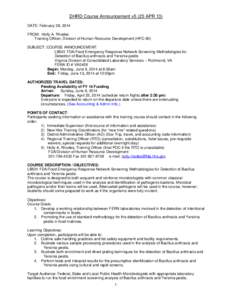 Microsoft Word - LB501 Course Announcement JUN 2014.doc
