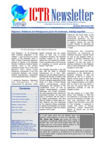 ICTR Newsletter Published by the Communication Cluster—ERSPS, Immediate Office of the Registrar United Nations International Criminal Tribunal for Rwanda December 2008-January 2009