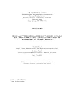 U.S. Department of Commerce National Oceanic and Atmospheric Administration National Weather Service National Centers for Environmental Prediction 5200 Auth Road Camp Springs, MD[removed]