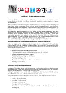 Infoblatt Widerrufsverfahren