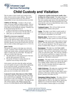 Child Custody and Visitation