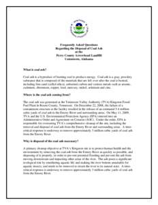 Pollution / Anaerobic digestion / Waste / Environmental soil science / Environmental issues with energy / Fly ash / Leachate / Tennessee Valley Authority / Kingston Fossil Plant / Environment / Waste management / Landfill