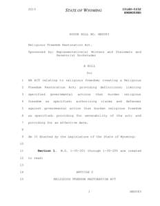 Freedom of expression / Behavior / Religion in the United States / Religious Freedom Restoration Act / Secularism / Conscience / Freedom of religion / Article One of the Constitution of Georgia / Separation of church and state / Ethics / United States federal legislation