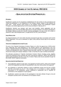 QUALIFICATION SYSTEM PRINCIPLES