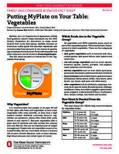 Putting MyPlate on Your Table: Vegetables