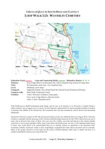 CIRCULAR QUAY TO SOUTH HEAD AND CLOVELLY  LOOP WALK L13: WAVERLEY CEMETERY Federation Track: Distance: