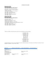 2015 Budget Hearing Schedule Friday, January 23, 2015 Hall of Records-Room[removed]Dr. Martin Luther King, Jr., Blvd, Newark, NJ 9:00am-9:30am - County Clerk/Clerk of the Elections 9:30am-10:30am - Department of Health &