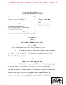 Case 1:14-cr[removed]WFK Document 11 Filed[removed]Page 1 of 5 PageID #: 50  UNITED STATES DISTRICT COURT EASTERN DISTRICT OF NEW YORK  -------------------------------------------------------------- x