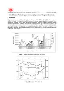 International Forest Fire News (IFFN) No. 36 (January – July 2007, ISSNweb) Fire Effects on Productivity and Community Dynamics of Mongolian Grasslands 1. Introduction