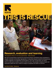 THIS is Rescue  Photo by Peter Biro The IRC’s mortality survey teams interviewing villagers about health status, deaths in the households and the types of disease in Misoke, Democratic Republic of Congo.