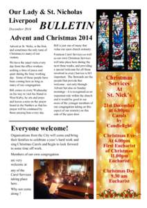 Our Lady & St. Nicholas Liverpool December 2014 BULLETIN