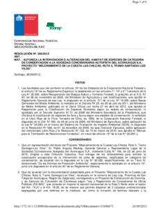 Page 1 of 6  CORPORACIÓN NACIONAL FORESTAL OFICINA CENTRAL ABU/JCI/DCD/LML/KAC RESOLUCIÓN Nº: [removed]