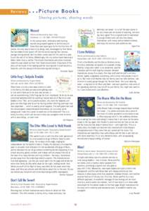 Reviews  l l l Picture Books Sharing pictures, sharing words