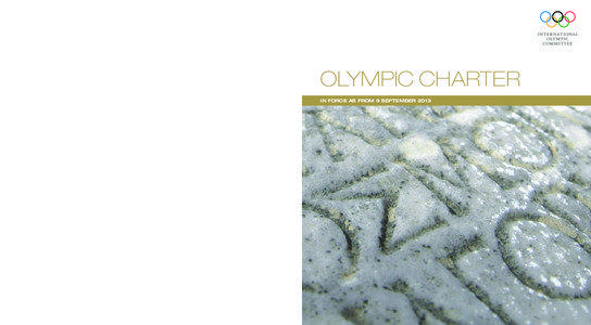 International Olympic Committee CHÂTEAU DE VIDY, 1007 LAUSANNE, SWITZERLAND