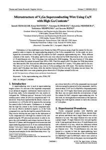 Plasma and Fusion Research: Regular Articles  Volume 7, Microstructure of V3Ga Superconducting Wire Using Cu/V with High Ga Contents∗)