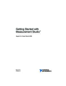 Getting Started with Measurement Studio: Support for Visual StudioNational Instruments