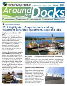 January[removed]Trade & Economic Development 2013 Highlights: Grays Harbor’s working waterfront generates investment, trade and jobs