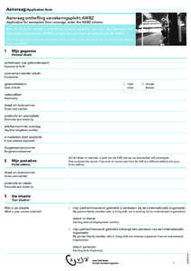 Aanvraag /Application form  Verzekeringen/Insurance Office Aanvraag ontheffing verzekeringsplicht AWBZ