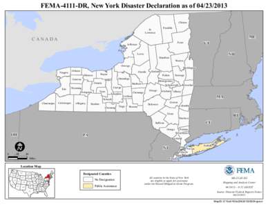 FEMA-4111-DR, New York Disaster Declaration as of[removed]Clinton Franklin St. Lawrence