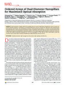 pubs.acs.org/NanoLett  Ordered Arrays of Dual-Diameter Nanopillars