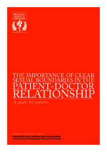 THE IMPORTANCE OF CLEAR SEXUAL BOUNDARIES IN THE PATIENT-DOCTOR  RELATIONSHIP