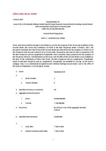 APPLICABLE FINAL TERMS 4 March 2014 ÍSLANDSBANKI HF. Issue of ISK 1,070,000,000 Inflation linked Equal Principal Payment Covered Bonds including Covered Bonds with one payment of principal on maturity date under the ISK