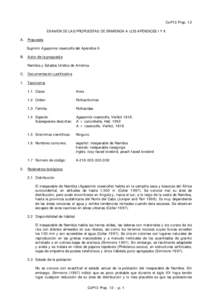 CoP13 Prop. 12 EXAMEN DE LAS PROPUESTAS DE ENMIENDA A LOS APÉNDICES I Y II A. Propuesta Suprimir Agapornis roseicollis del Apéndice II. B.