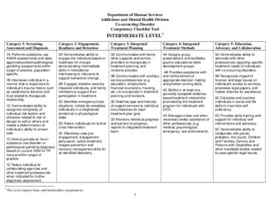 Microsoft Word - AMH Competency checklist.doc