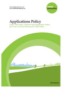 Rights of Way - Applications Policy