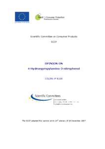 Opinion of the Scientific Committee on Consumer Products on 4-hydroxypropylamino-3-nitrophenol (B100)